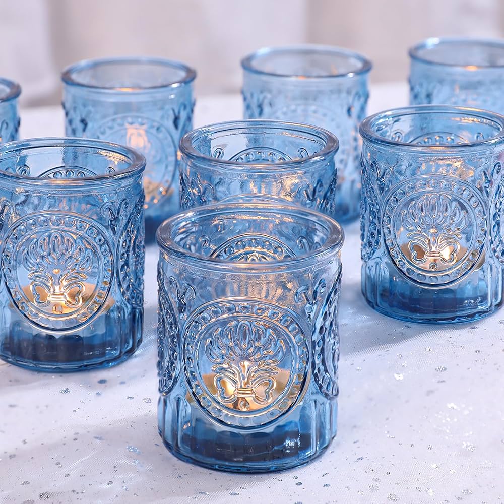 Amazon.com: Simeitol Blue Votive Candle Holders 12PCS, Baby